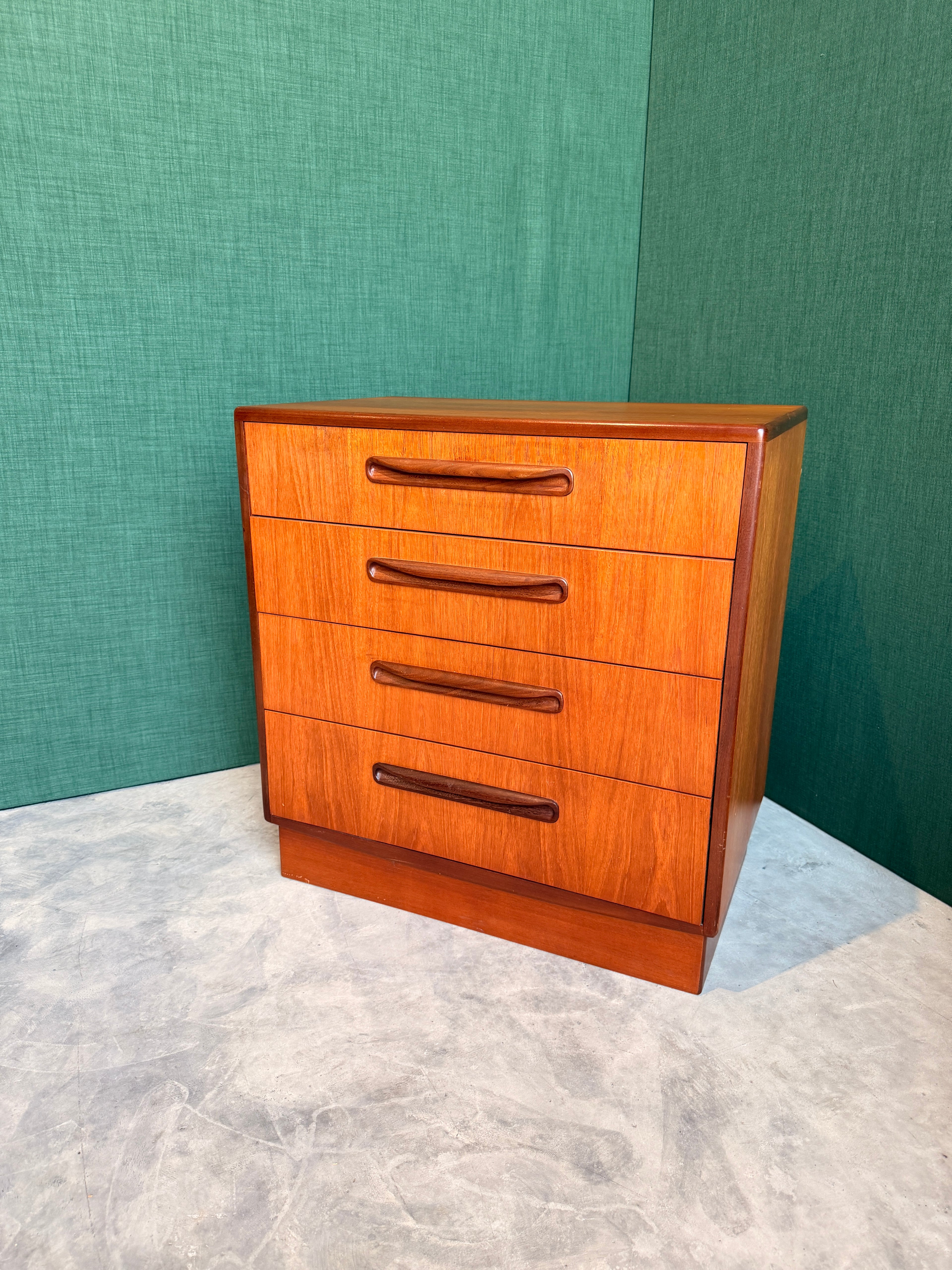 G Plan Fresco Teak Chest of 4 Drawers, Mid Century Vintage