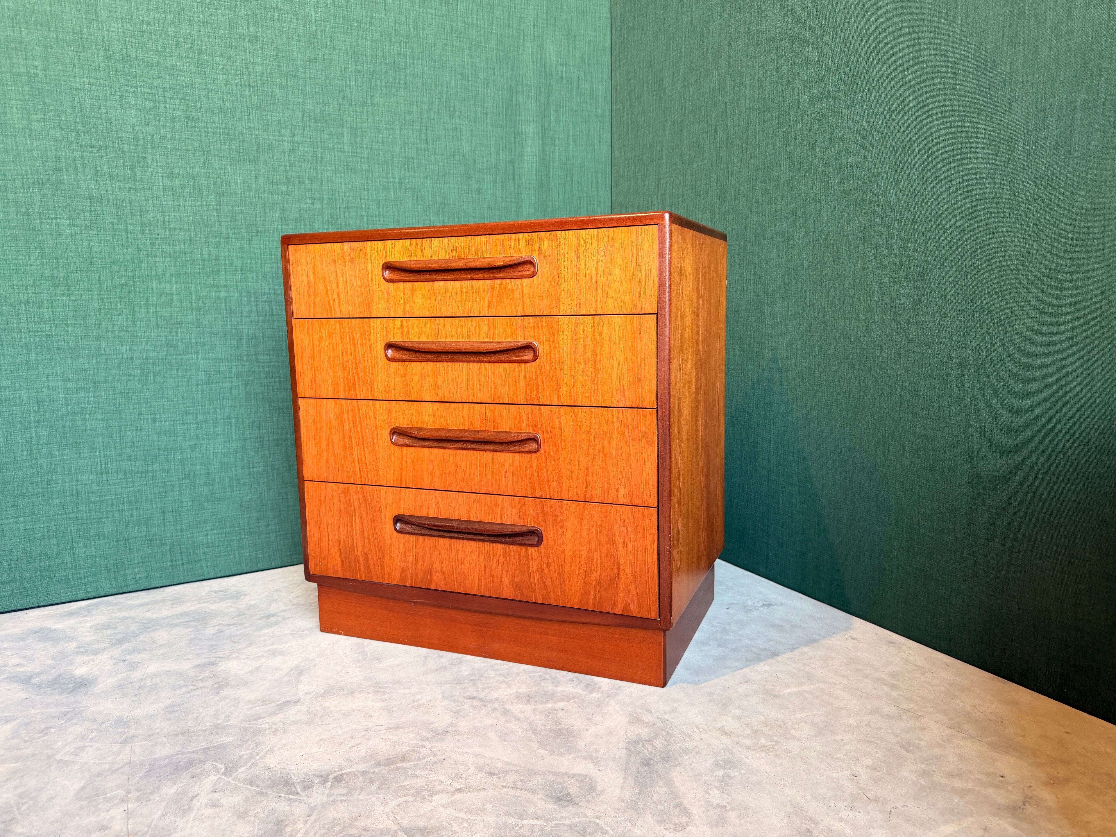 G Plan Fresco Teak Chest of 4 Drawers, Mid Century Vintage