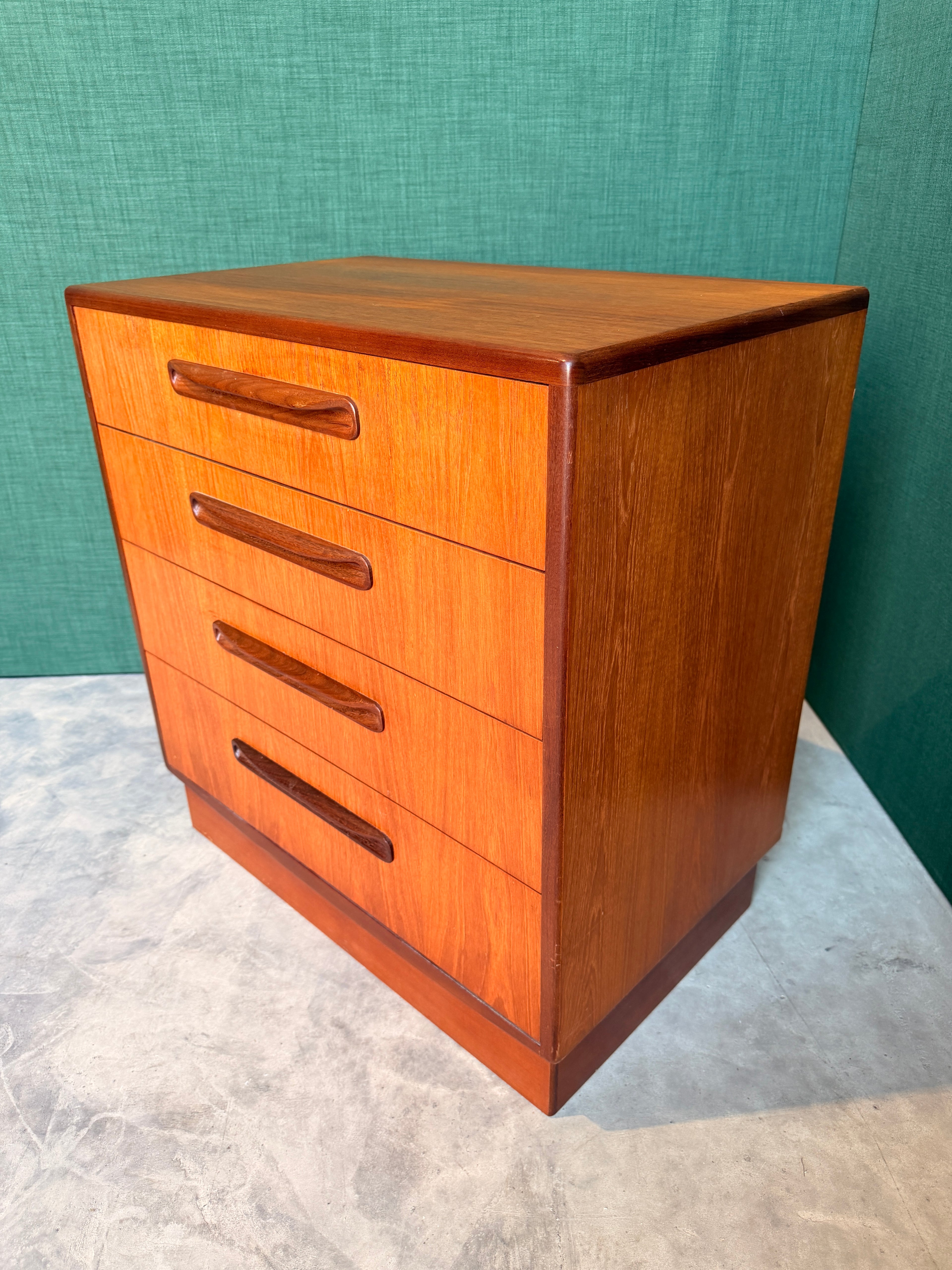G Plan Fresco Teak Chest of 4 Drawers, Mid Century Vintage