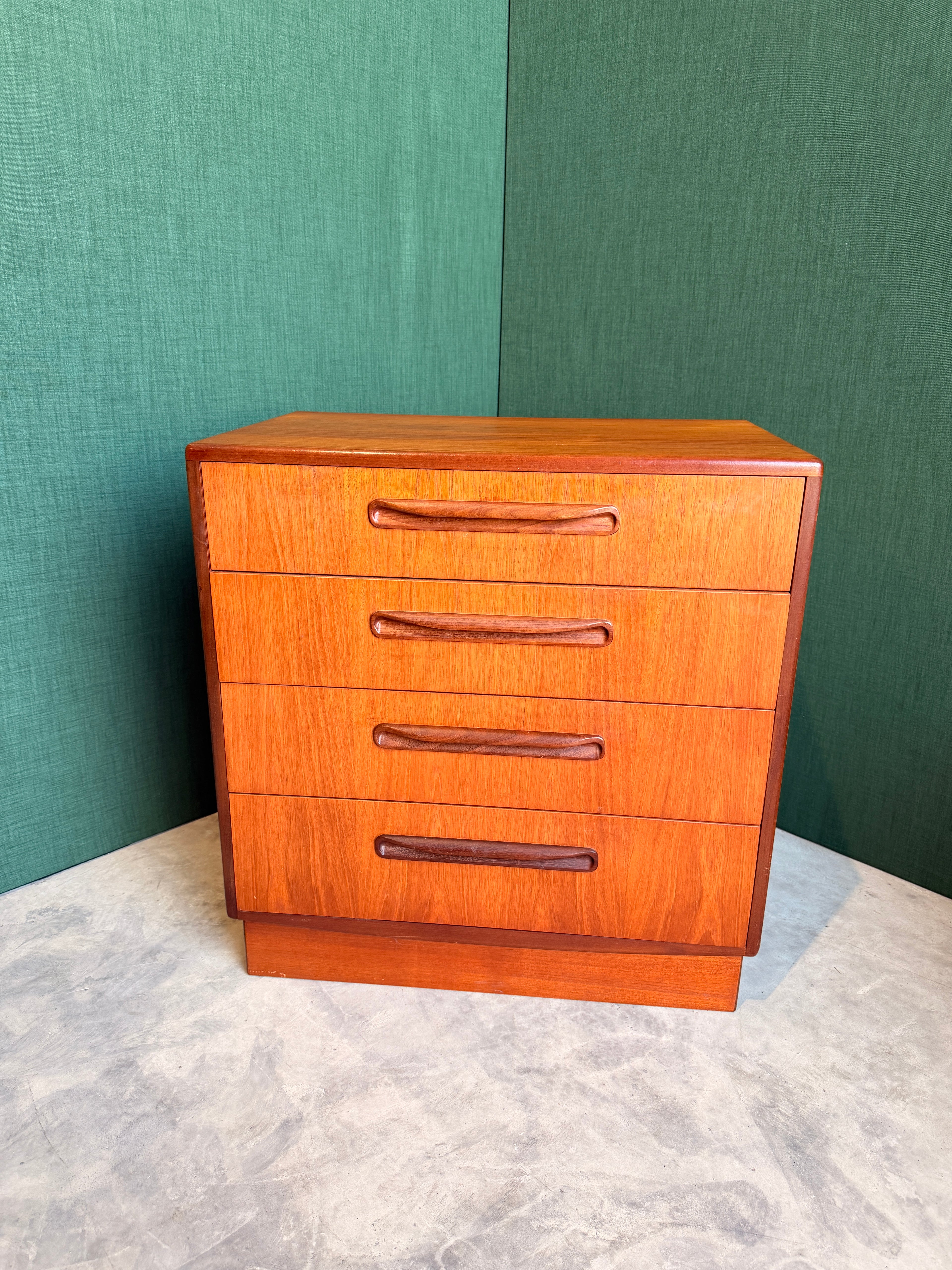 G Plan Fresco Teak Chest of 4 Drawers, Mid Century Vintage