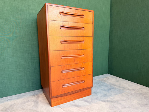 G Plan Fresco Teak Six Drawers Tallboy Storage 1960's/70's