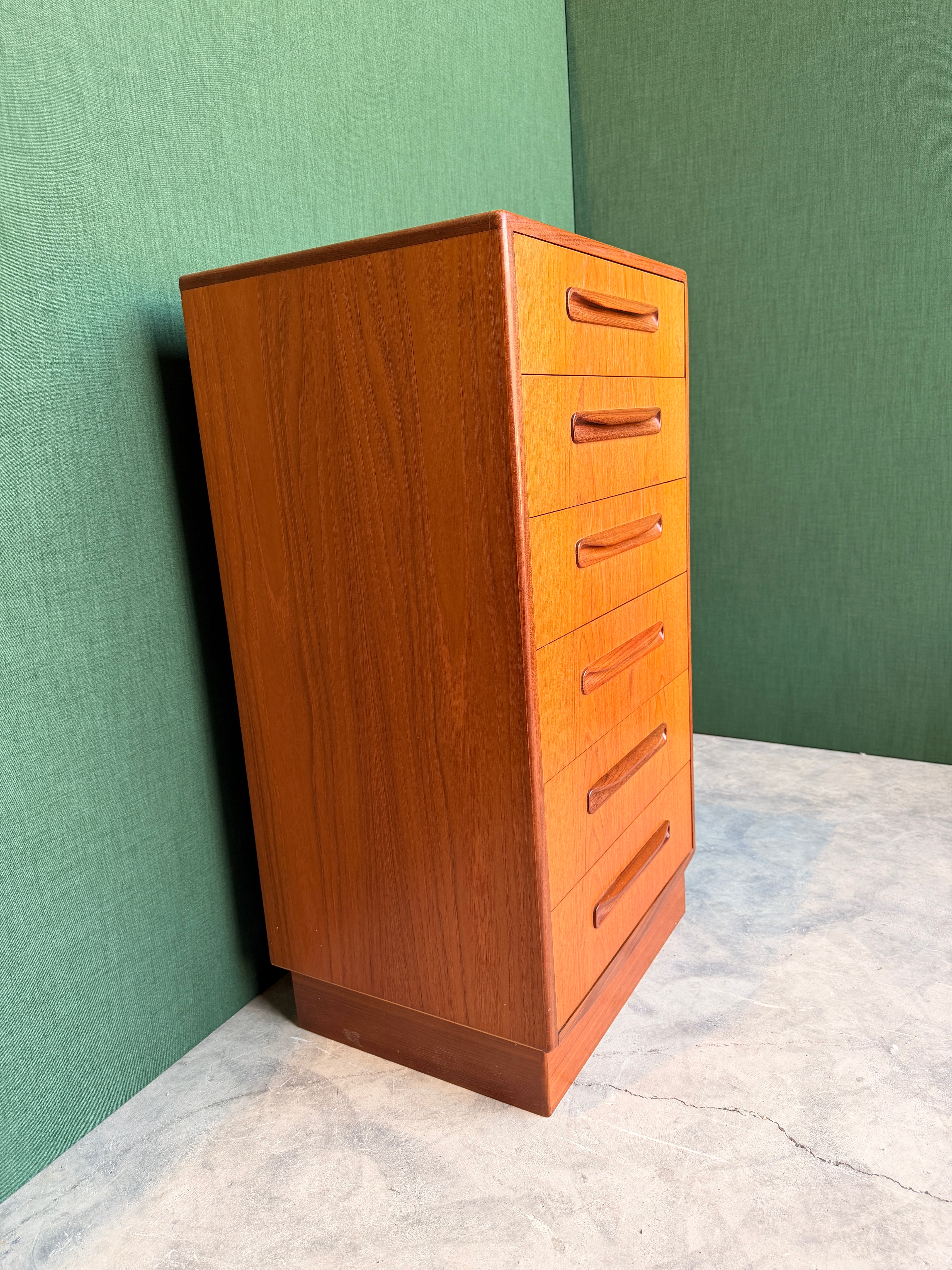 G Plan Fresco Teak Six Drawers Tallboy Storage 1960's/70's