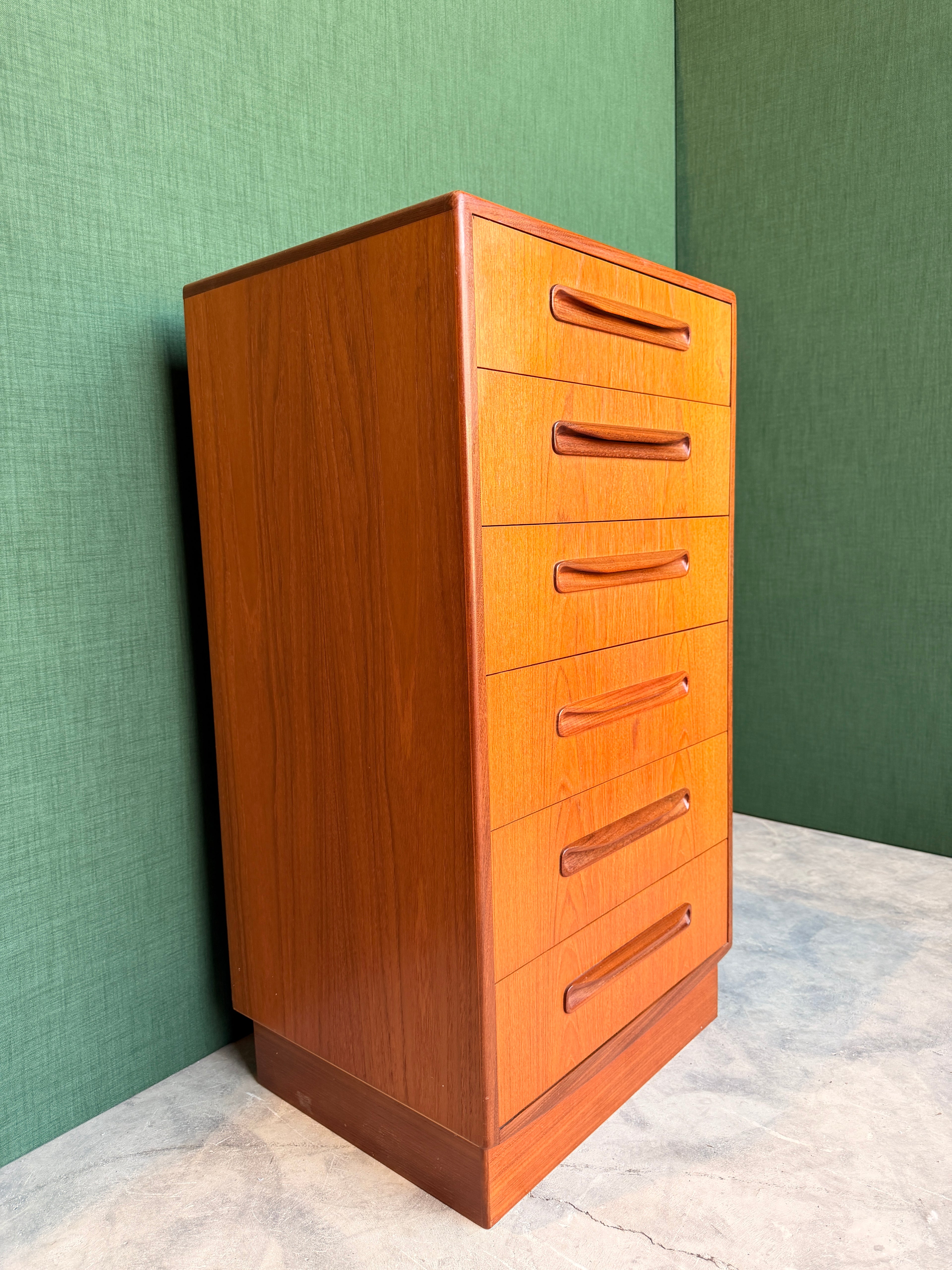G Plan Fresco Teak Six Drawers Tallboy Storage 1960's/70's