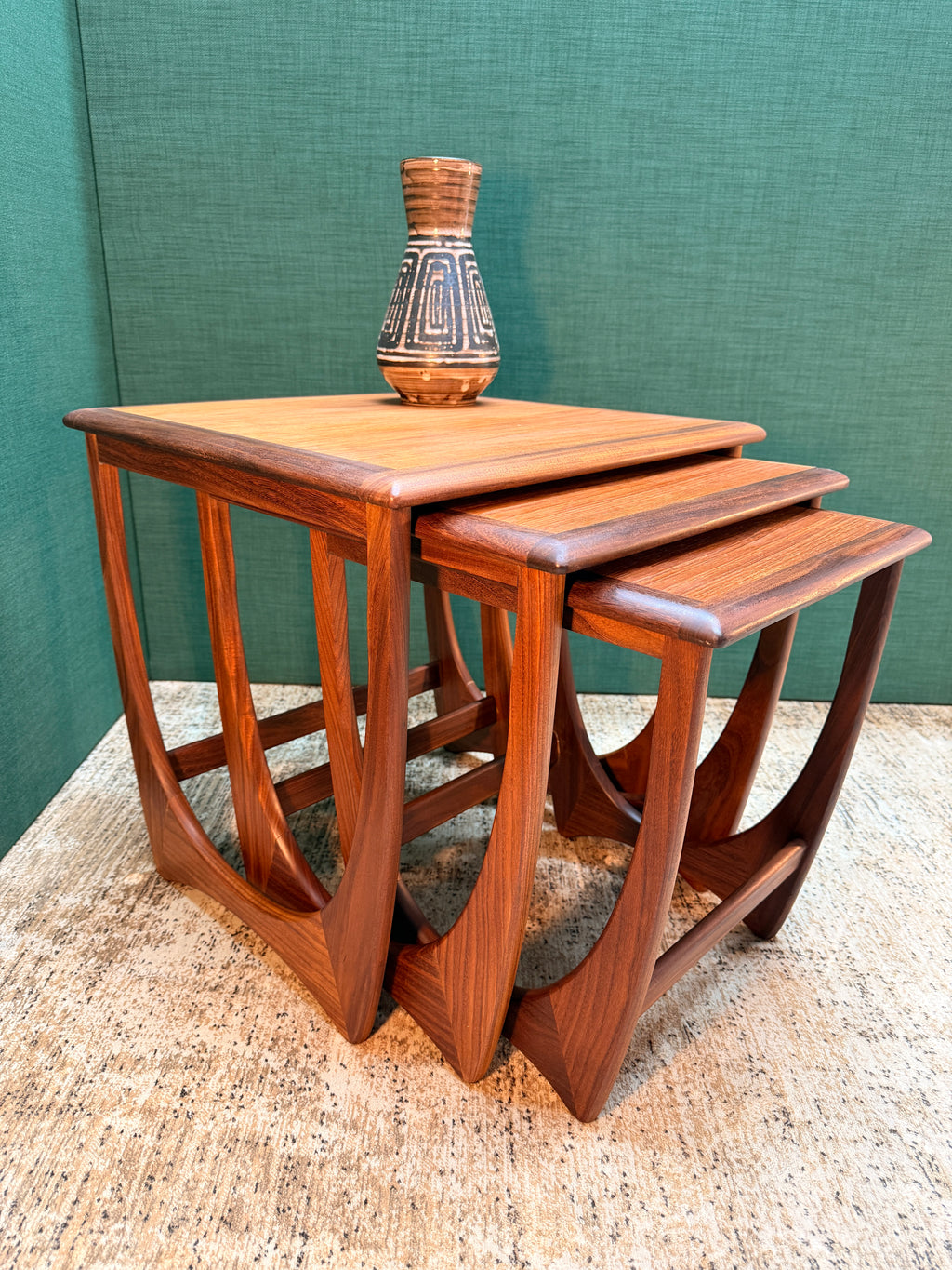 G Plan Astro Mid Century Teak Nest Of Tables Designed by Victor Bramwell Wilkins