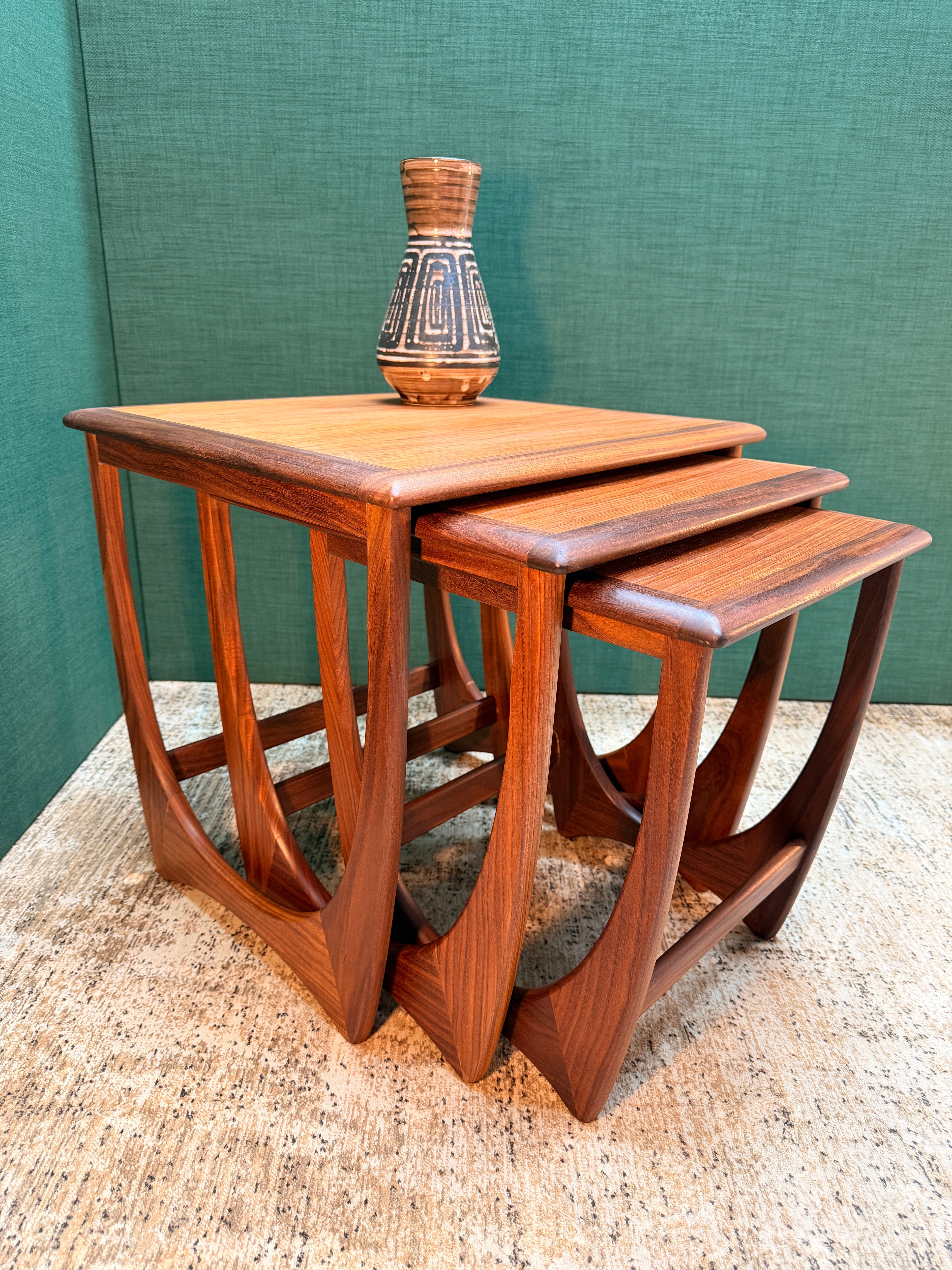 G Plan Astro Mid Century Teak Nest Of Tables Designed by Victor Bramwell Wilkins