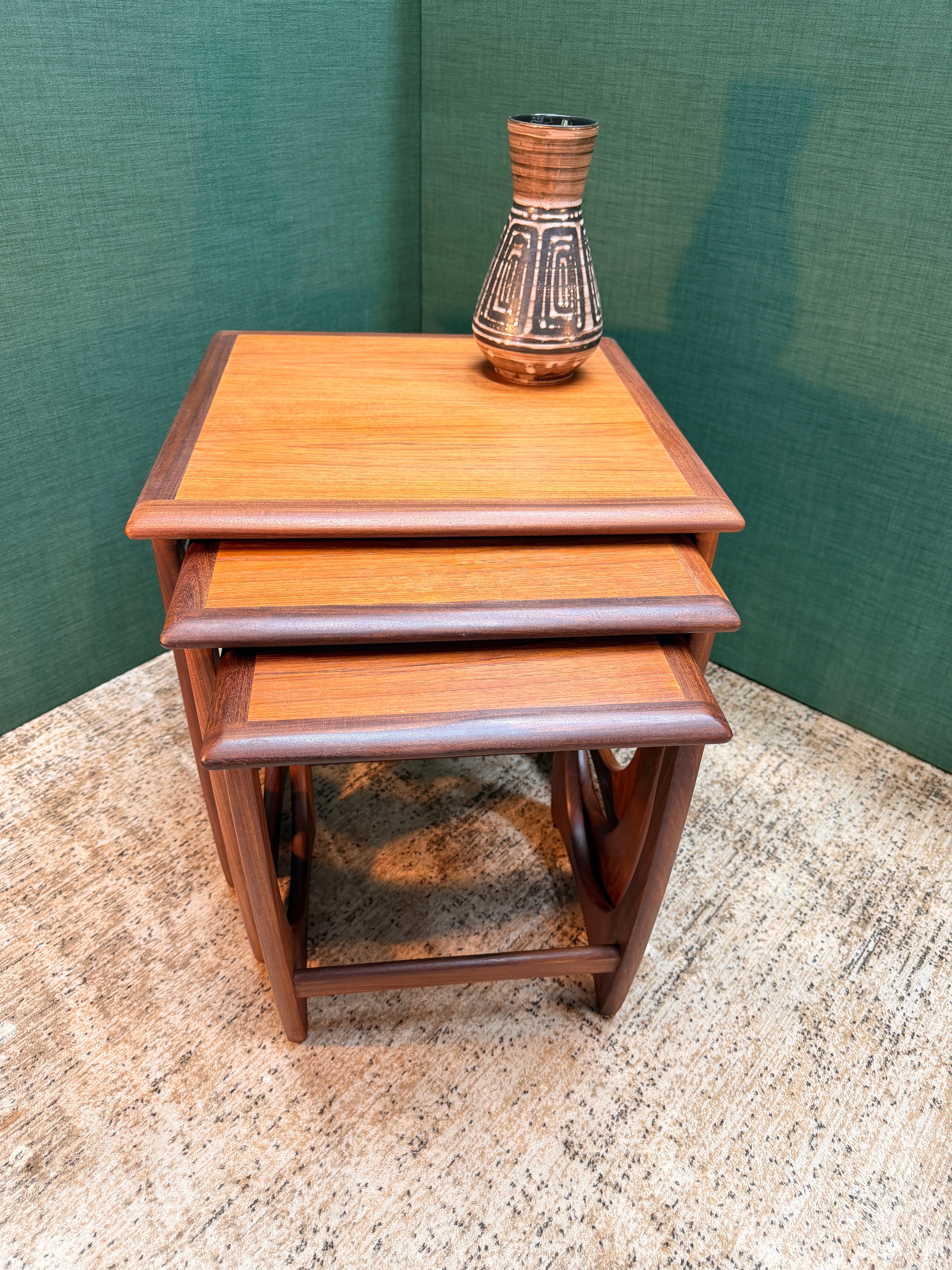 G Plan Astro Mid Century Teak Nest Of Tables Designed by Victor Bramwell Wilkins