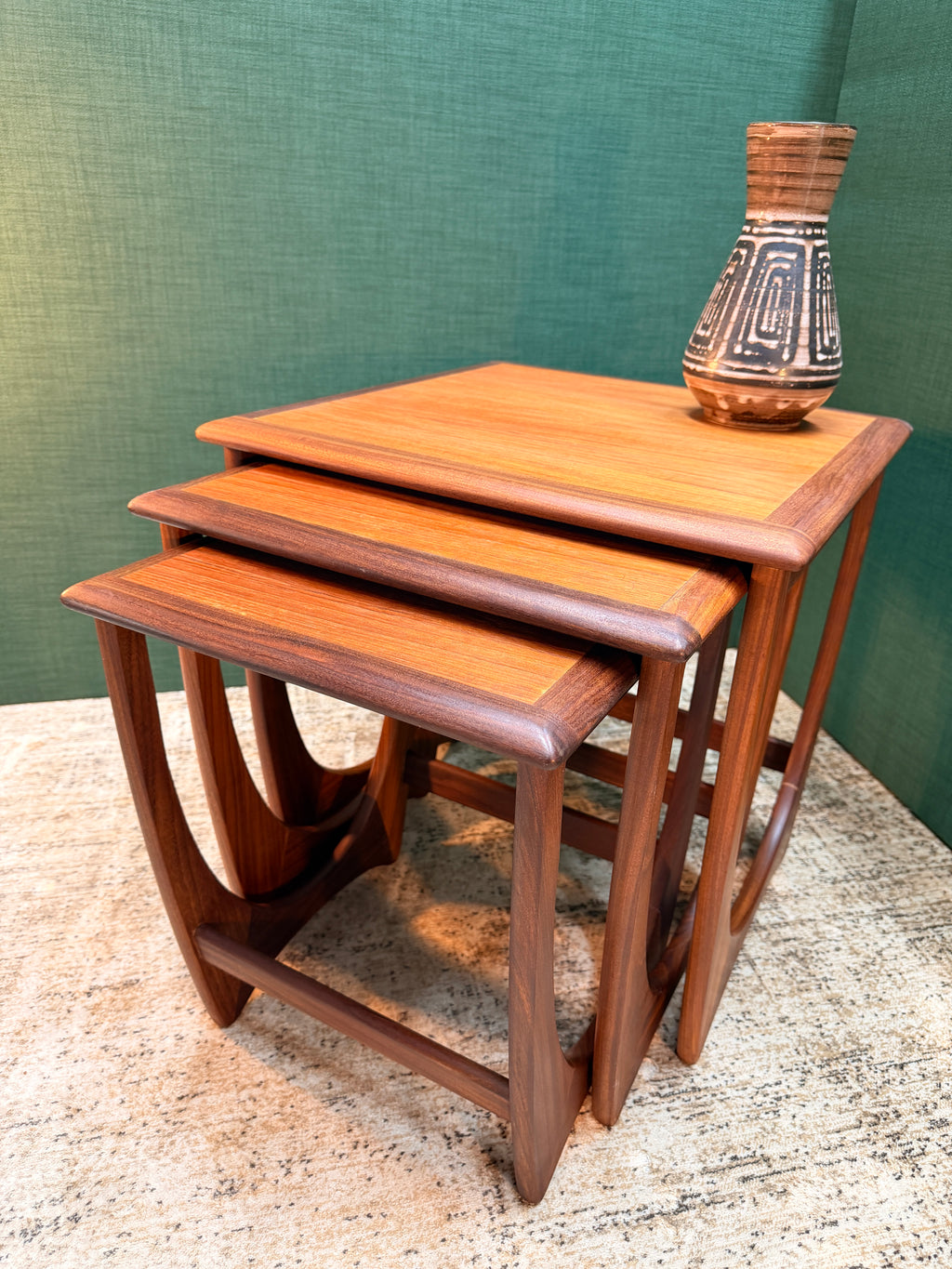 G Plan Astro Mid Century Teak Nest Of Tables Designed by Victor Bramwell Wilkins