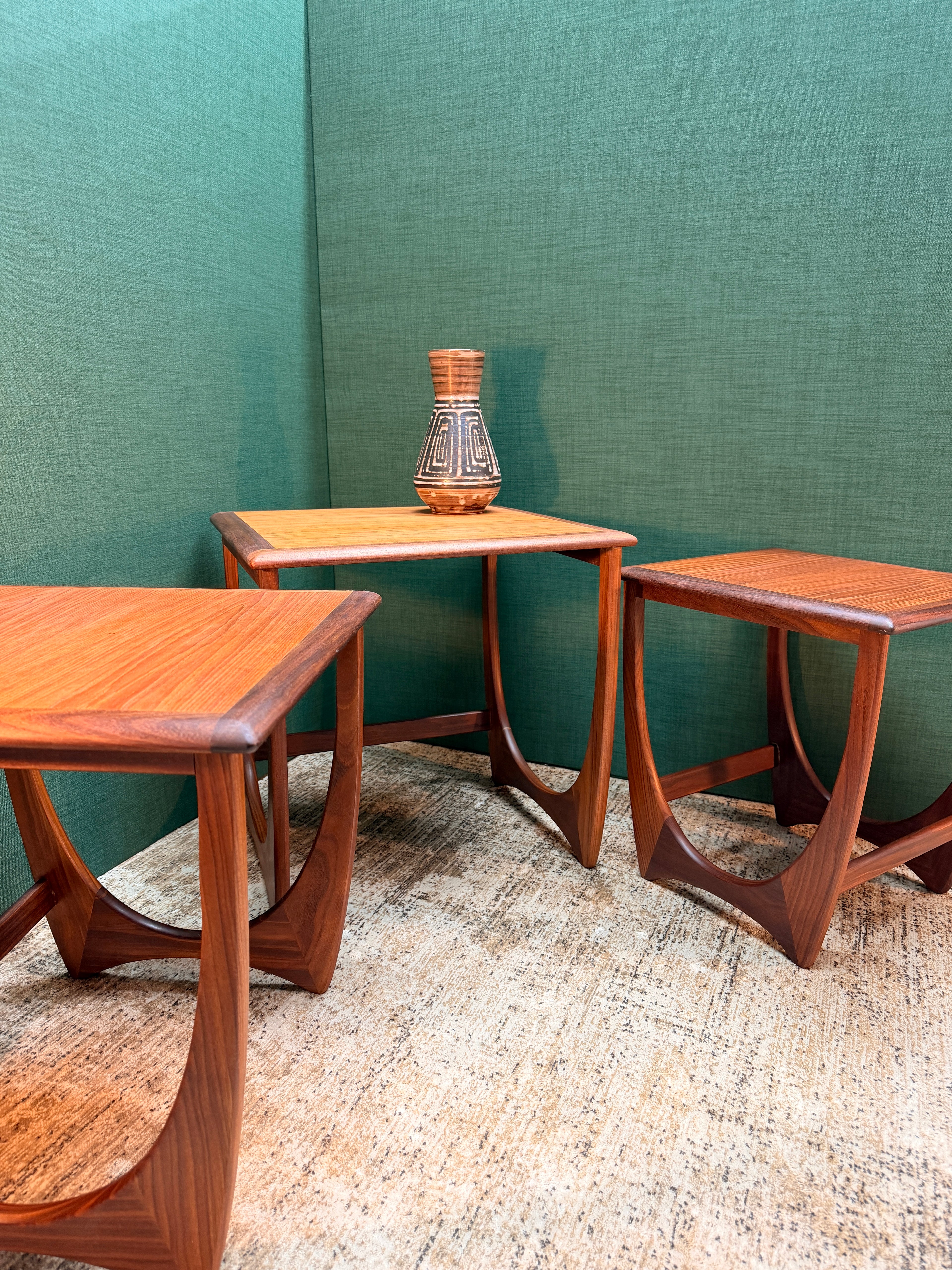 G Plan Astro Mid Century Teak Nest Of Tables Designed by Victor Bramwell Wilkins