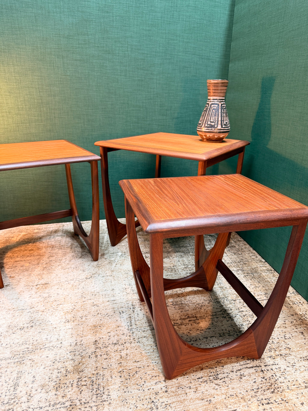 G Plan Astro Mid Century Teak Nest Of Tables Designed by Victor Bramwell Wilkins