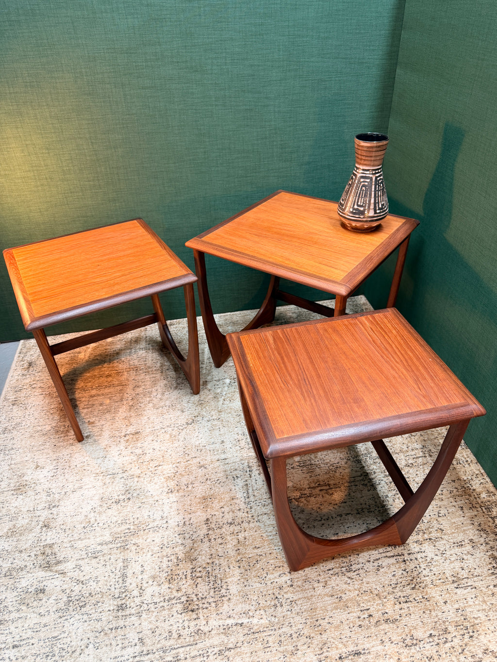 G Plan Astro Mid Century Teak Nest Of Tables Designed by Victor Bramwell Wilkins