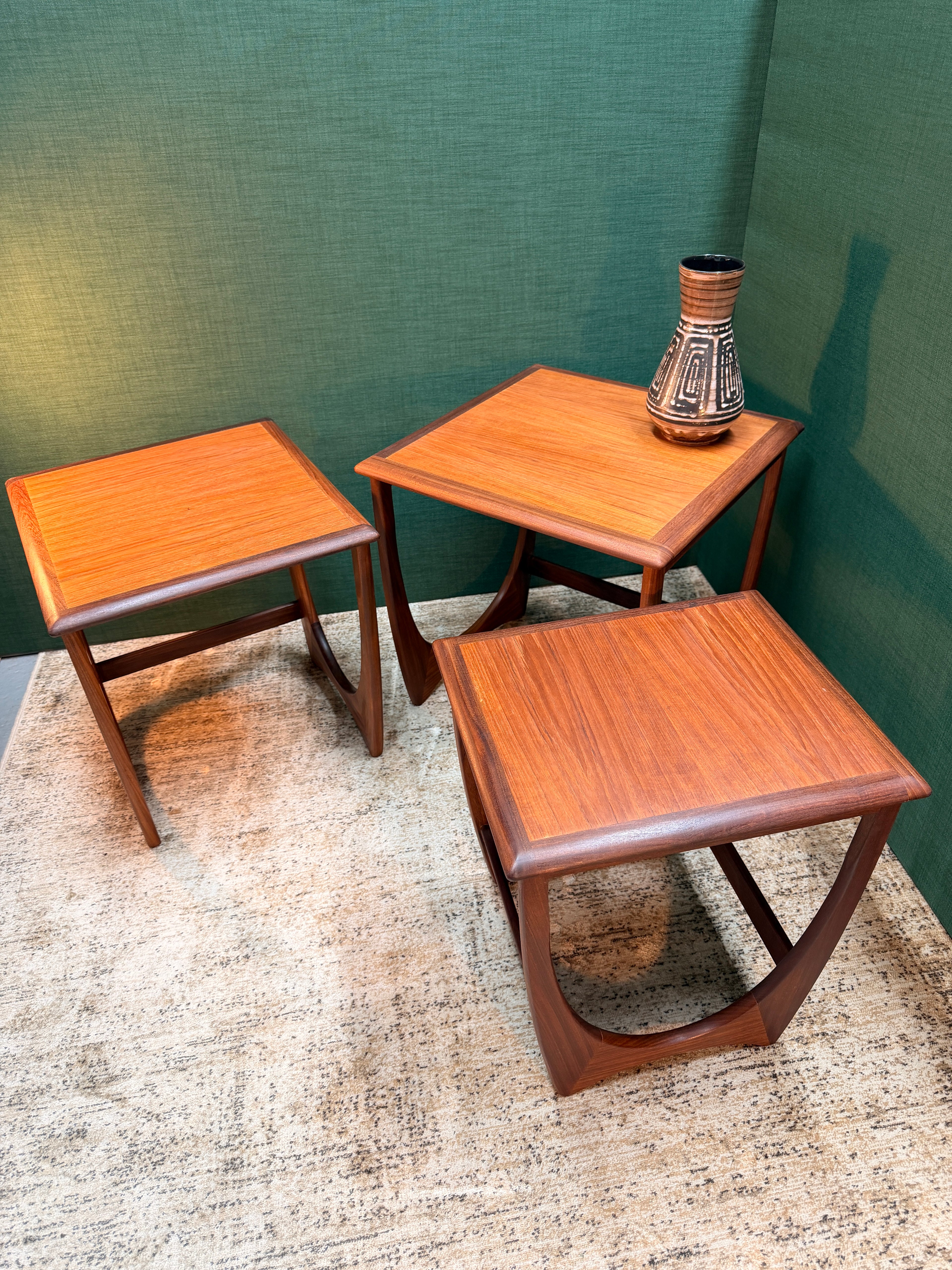 G Plan Astro Mid Century Teak Nest Of Tables Designed by Victor Bramwell Wilkins