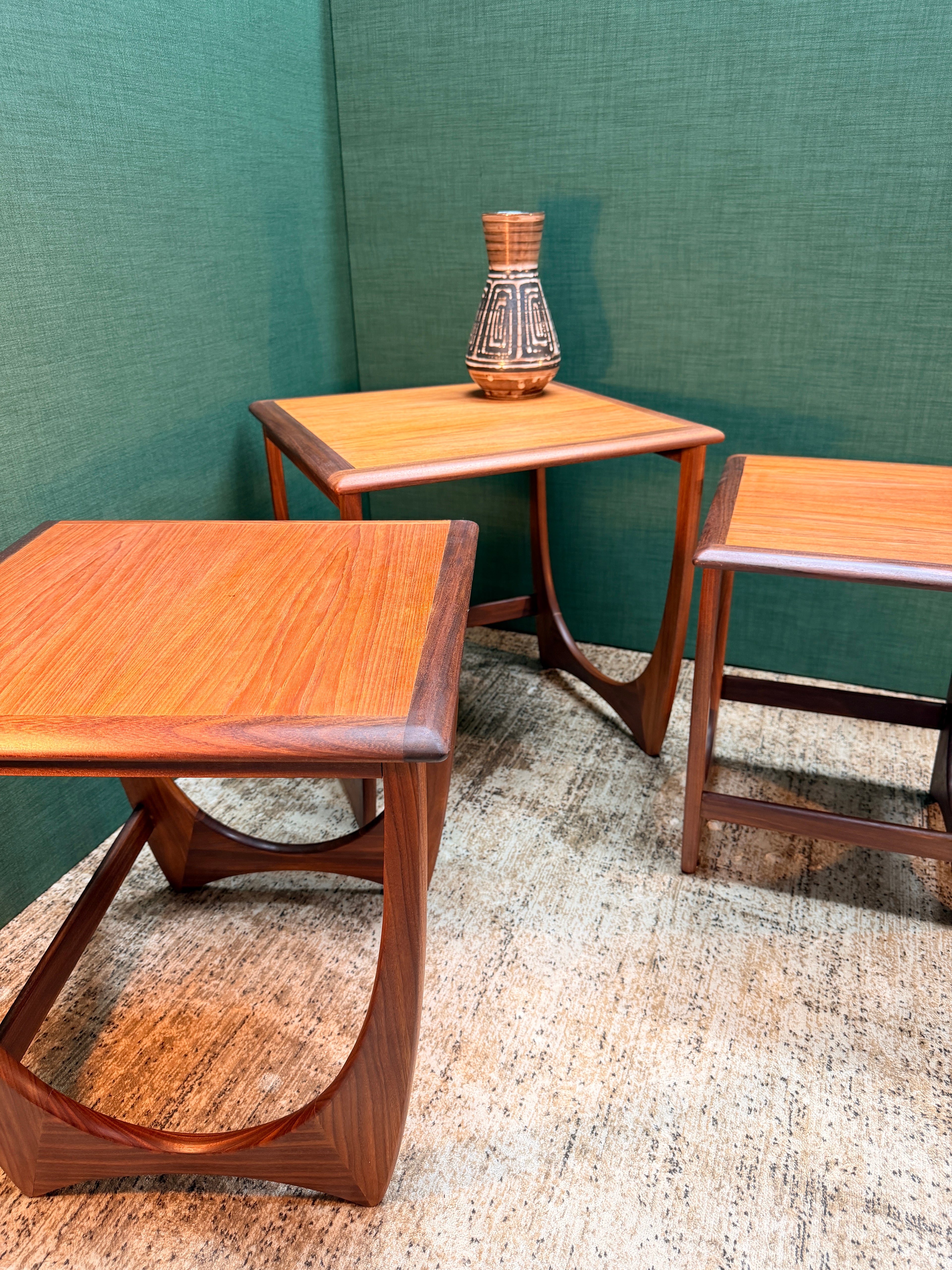 G Plan Astro Mid Century Teak Nest Of Tables Designed by Victor Bramwell Wilkins