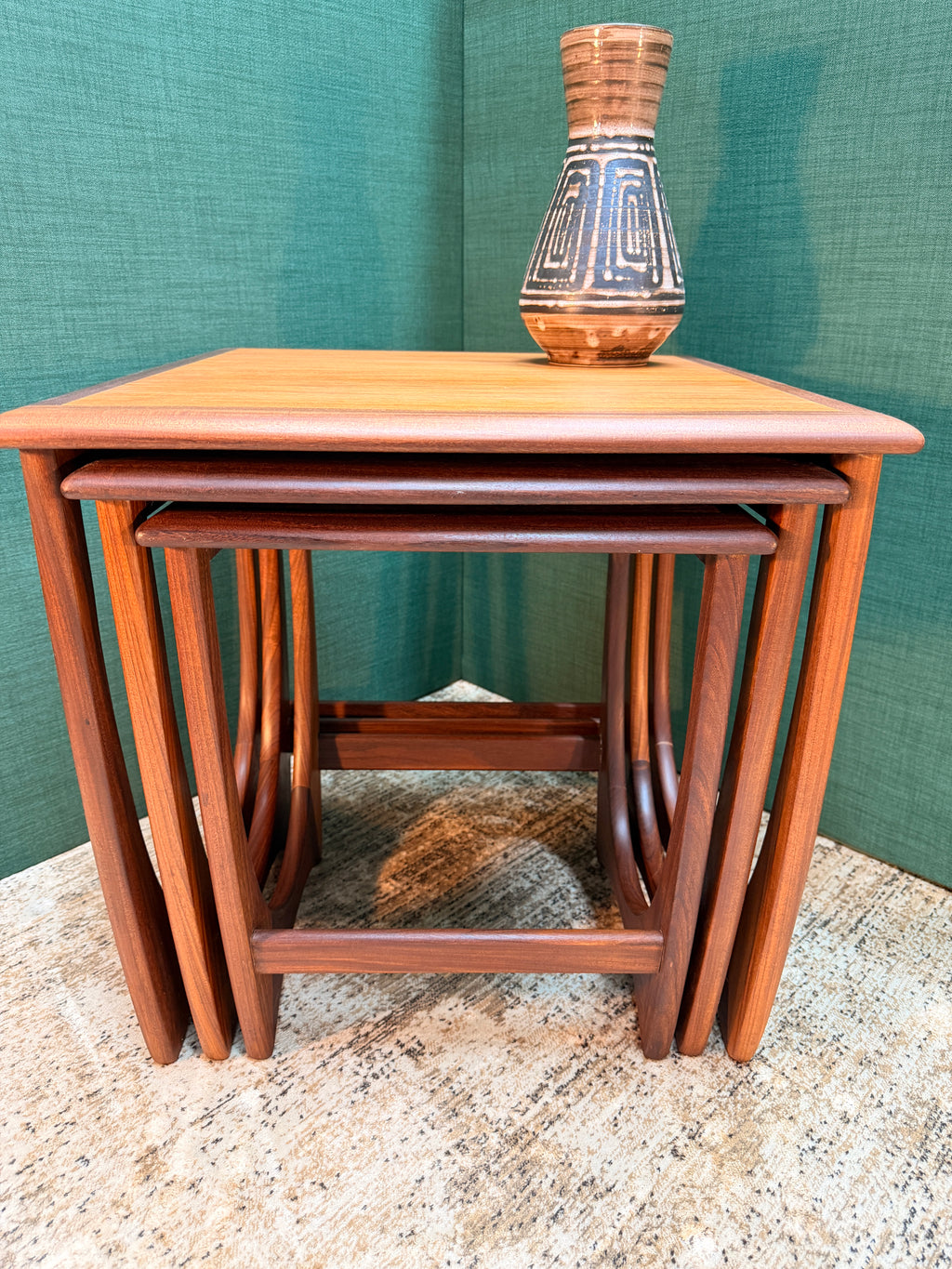 G Plan Astro Mid Century Teak Nest Of Tables Designed by Victor Bramwell Wilkins