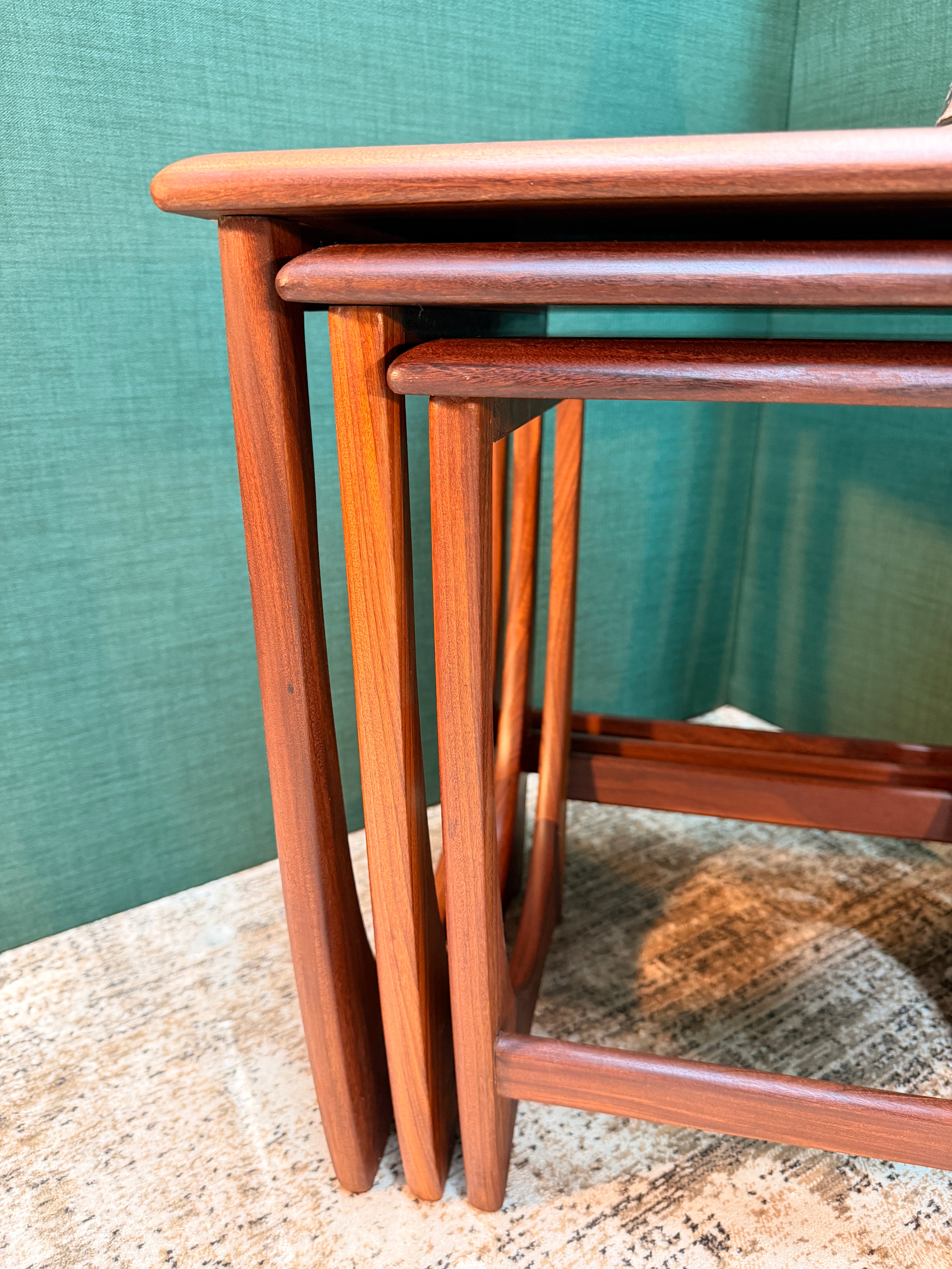 G Plan Astro Mid Century Teak Nest Of Tables Designed by Victor Bramwell Wilkins