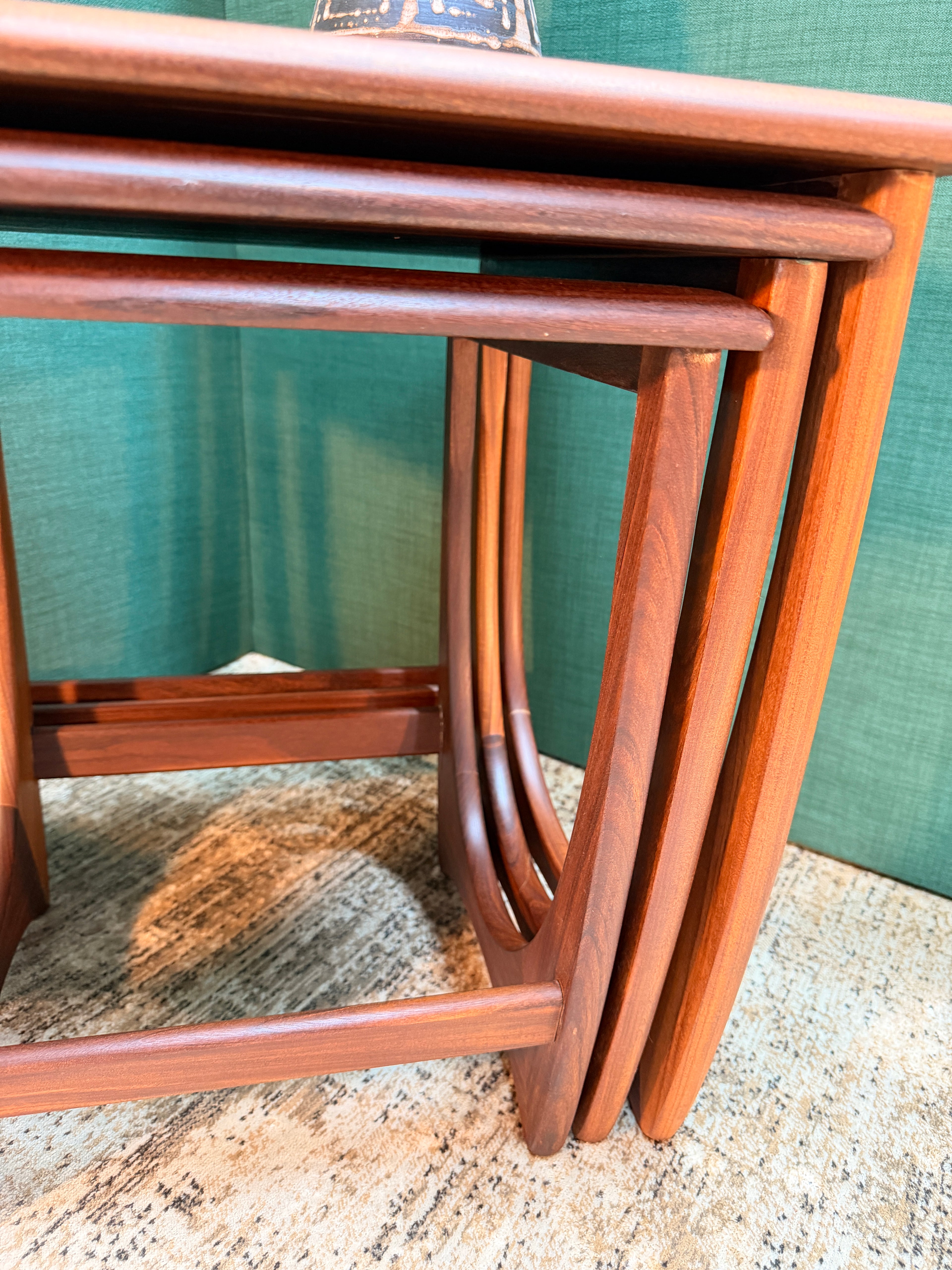 G Plan Astro Mid Century Teak Nest Of Tables Designed by Victor Bramwell Wilkins