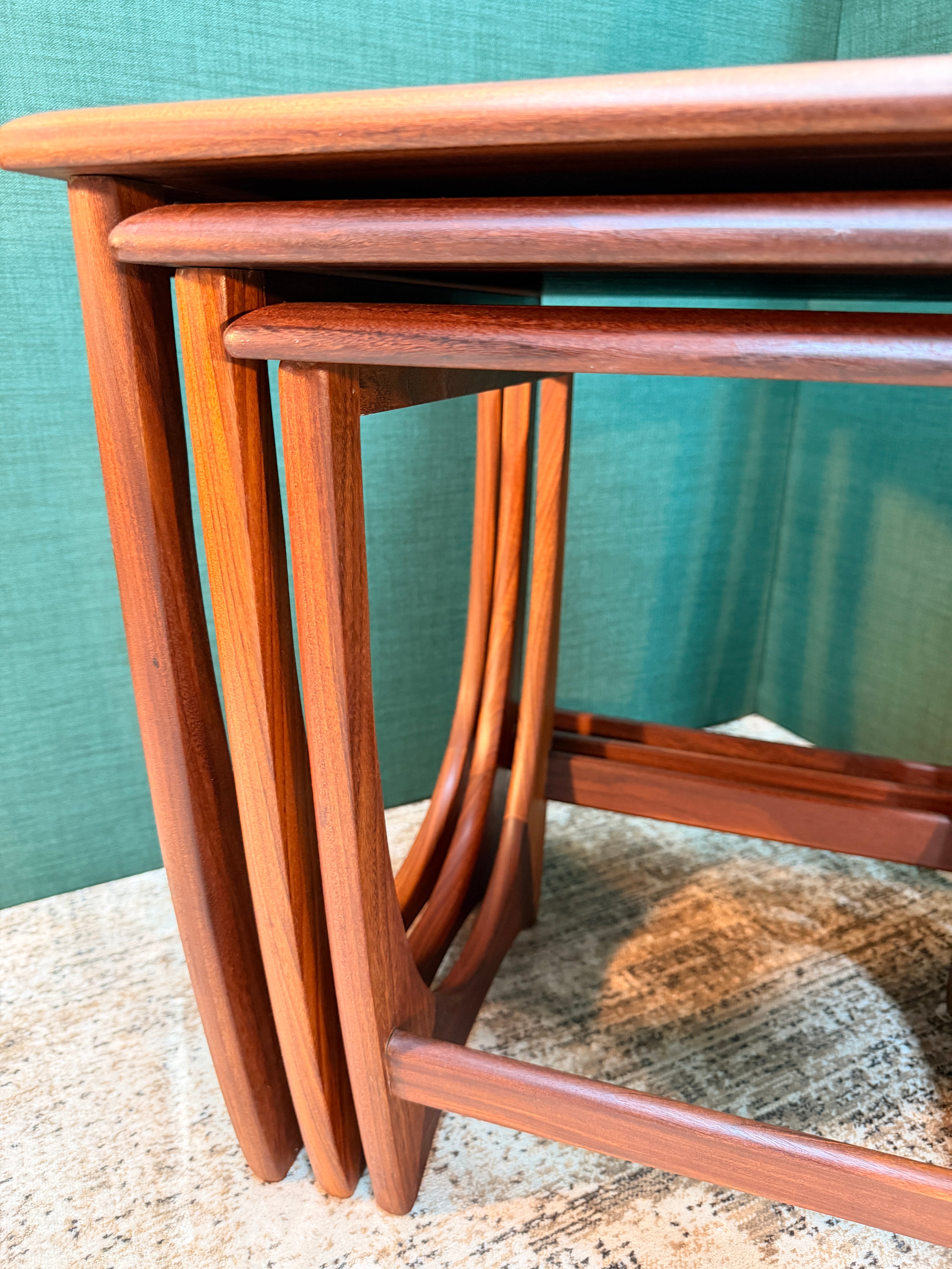 G Plan Astro Mid Century Teak Nest Of Tables Designed by Victor Bramwell Wilkins