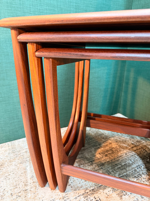 G Plan Astro Mid Century Teak Nest Of Tables Designed by Victor Bramwell Wilkins
