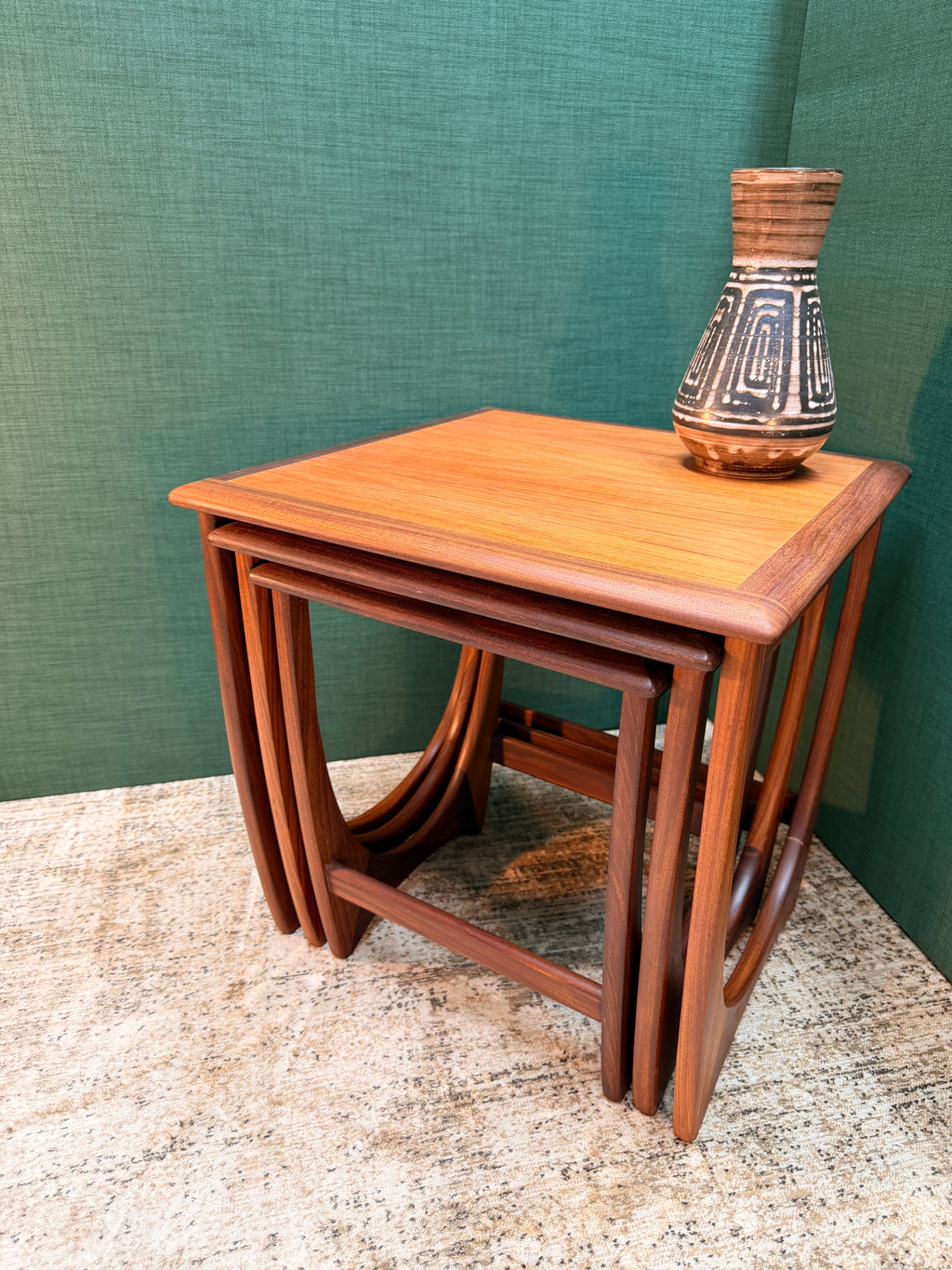 G Plan Astro Mid Century Teak Nest Of Tables Designed by Victor Bramwell Wilkins