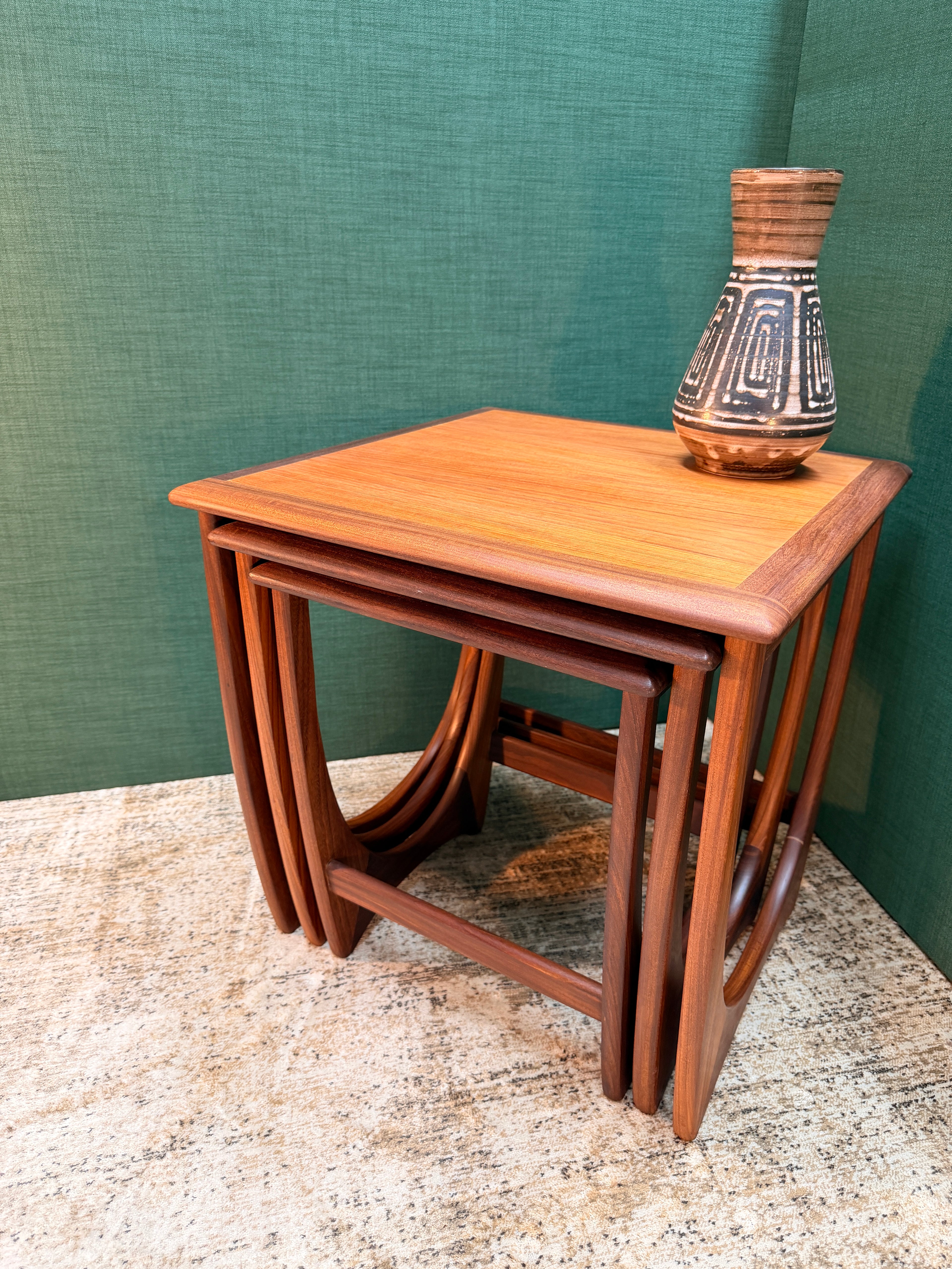 G Plan Astro Mid Century Teak Nest Of Tables Designed by Victor Bramwell Wilkins